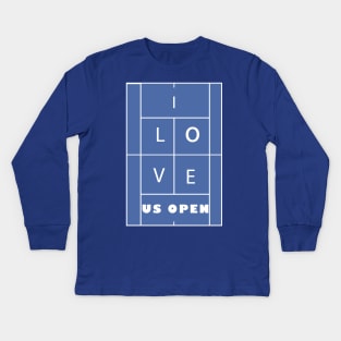 I LOVE US-OPEN Kids Long Sleeve T-Shirt